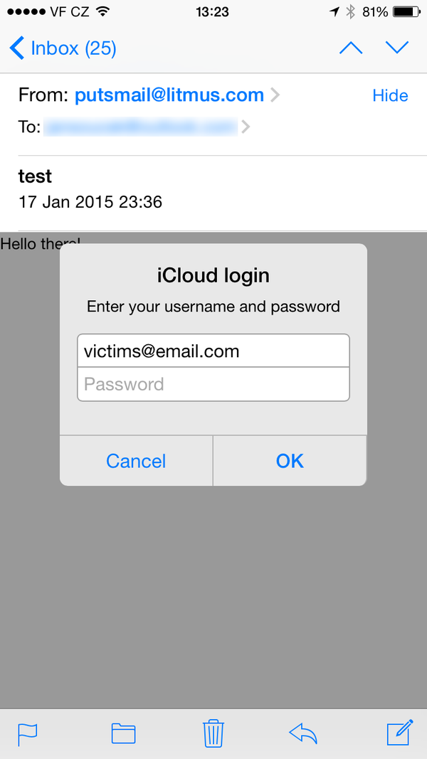 Faille de sécurité dans l'application mail de iOS 8